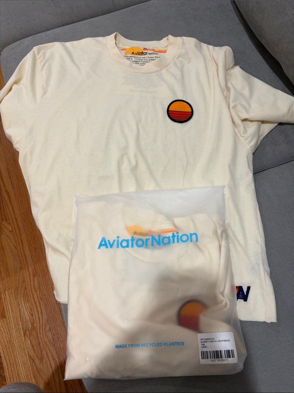 Aviator Nation Women's Cream Short Sleeve Graphic Tee
